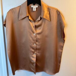 Rachel Zoe Copper Satin Top